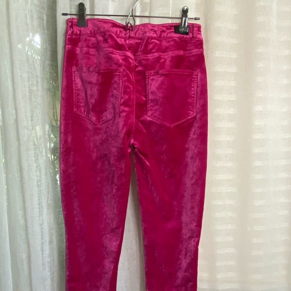 PAIGE HOXTON ULTRA SKINNY Velvet Jean Pants Size 27 Stretch Pink Muted Mauve - Picture 7 of 14